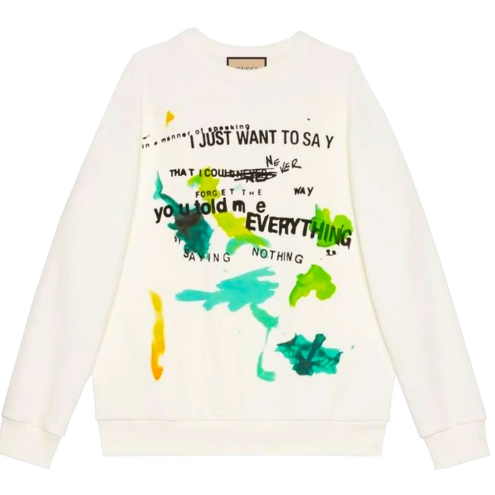 - Gucci “In a manner of speaking “ sweatshirt. NWT